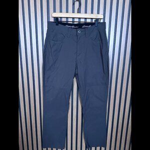 Eddie Bauer Pants 34 x 30 Mens Gray Nylon Stretch Hiking Cargo Multi-Pocket